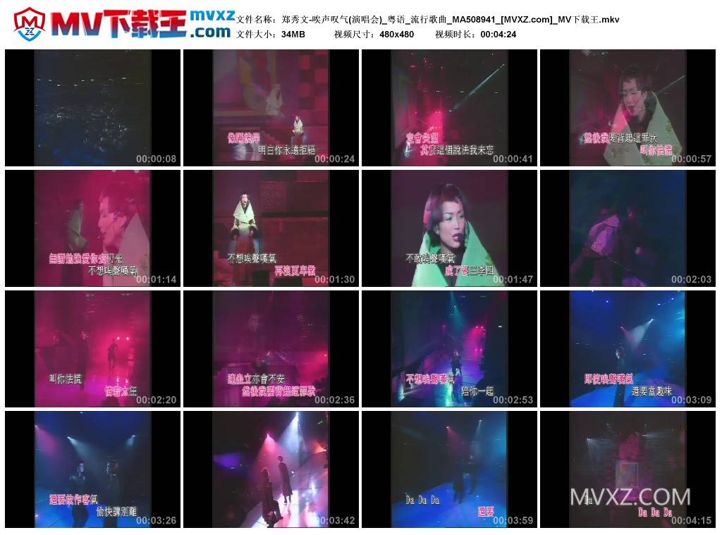 郑秀文-唉声叹气(演唱会)_粤语_流行歌曲_MA508941